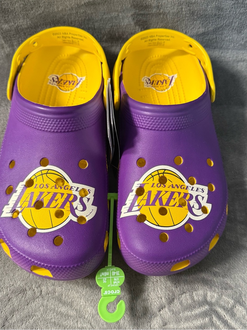 Crocs NBA Los Angeles Lakers Classic Clogs Men's Size 7, Women's Size 9